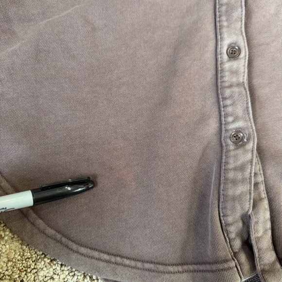 Aerie Brown Button Up Long Sleeve Sweatshirt Shirt Women's Size XS Shacket - Picture 6 of 8